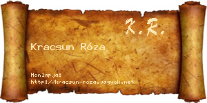 Kracsun Róza névjegykártya